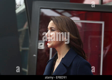 Copenhagen, Danimarca. Il 30 gennaio, 2015. HRH Principessa Maria arriva a Copenhagen International Fashion Fair 2015 in sede Forum per la moda maschile.. Credito: OJPHOTOS/Alamy Live News Foto Stock