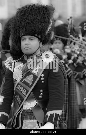 Majorettes e musicisti in Piazza del Popolo a Roma Foto Stock