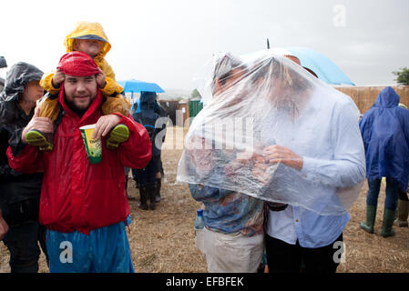 Il 27 giugno 2014. Il campo di Arcadia venerdì al festival di Glastonbury. Foto Stock