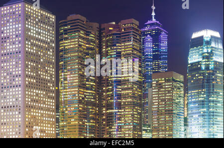 Close-up della moderna dall'alto di notte Foto Stock