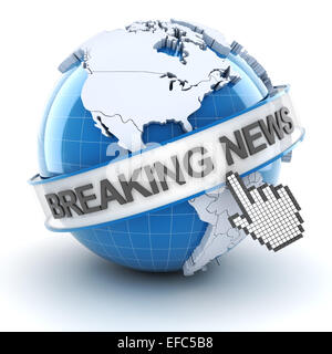Ultime notizie simbolo, 3D render Foto Stock