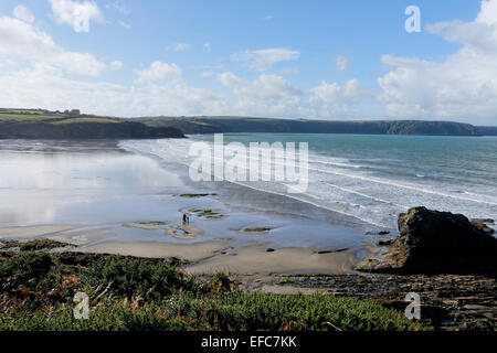 Ampia Haven (Aber Llydan in Welsh) è un villaggio e la località balneare di St sposa's Bay nel South Pembrokeshire, Galles Foto Stock