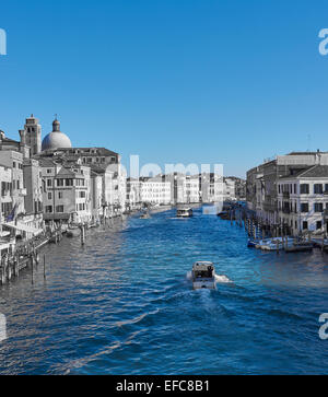 Panorama del Canal Grande Venezia Veneto Italia Europa Foto Stock