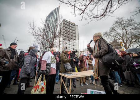 Londra, Regno Unito. Jan 31, 2015. Marzo per abitazioni e alloggi diritti Credito: Guy Corbishley/Alamy Live News Foto Stock