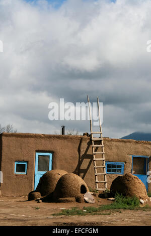 Taos Pueblo nel Nuovo Messico, STATI UNITI D'AMERICA Foto Stock