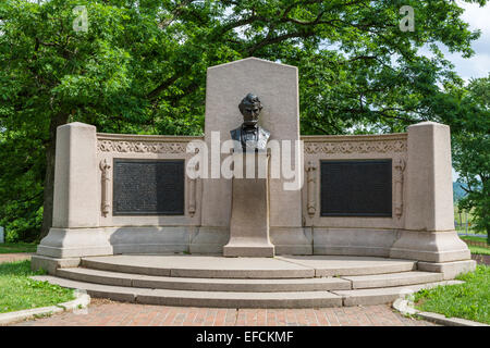 Indirizzo Lincoln Memorial in soldati' il Cimitero Nazionale di Gettysburg National Militiary Park, Pennsylvania, STATI UNITI D'AMERICA Foto Stock