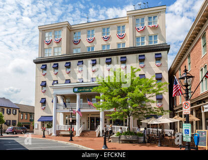 Gettysburg Hotel su Lincoln Square nel centro cittadino di Gettysburg, Adams County, Pennsylvania, STATI UNITI D'AMERICA Foto Stock