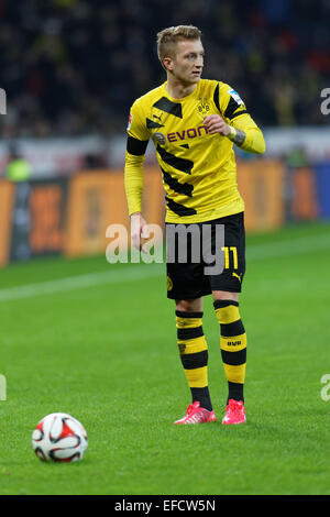 Leverkusen, Germania Jan 31, 2015, calcio, Bayer Leverkusen vs Borussia Dortmund: Marco Reus (Dortmund). Foto Stock