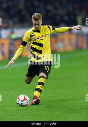 Leverkusen, Germania Jan 31, 2015, calcio, Bayer Leverkusen vs Borussia Dortmund: Marco Reus (Dortmund). Foto Stock