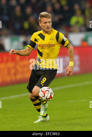 Leverkusen, Germania Jan 31, 2015, calcio, Bayer Leverkusen vs Borussia Dortmund: Ciro immobile (Dortmund) . Foto Stock