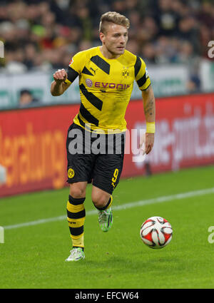 Leverkusen, Germania Jan 31, 2015, calcio, Bayer Leverkusen vs Borussia Dortmund: Ciro immobile (Dortmund) . Foto Stock