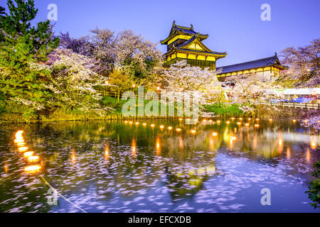 Nara, Giappone a Koriyama e Castello nella stagione primaverile. Foto Stock