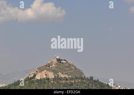 Vista panoramica della città di Atene vista dall'Acropoli, Grecia. Foto Stock