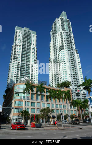 Biscayne Boulevard, Miami, Florida, Stati Uniti d'America Foto Stock