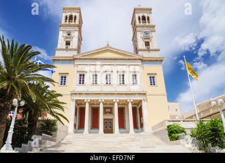 La chiesa di San Nicola, ERMOUPOLI, SIROS, CICLADI Grecia Foto Stock