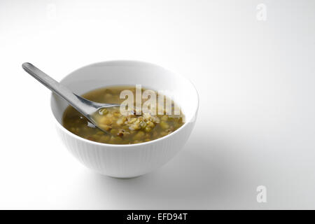 Lessare i fagiolini verdi Foto Stock