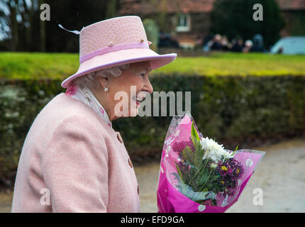 West Newton, Norfolk. Il 1° febbraio 2015. Credito: Ian Ward/Alamy Live News Foto Stock