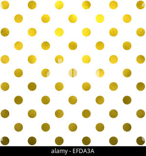 Oro bianco Polka Dot pattern a punti svizzero digitale Texture di sfondo della carta Foto Stock