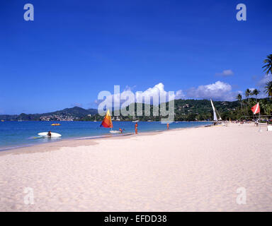 Tropical Beach, Grand Anse Bay, Saint George parrocchia, Grenada, Piccole Antille, dei Caraibi Foto Stock