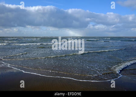 Spiaggia di Borth Ynyslas Foto Stock