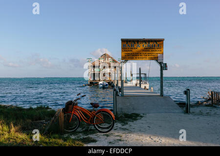 Palapa Bar & Grill, San Pedro in Belize Foto Stock