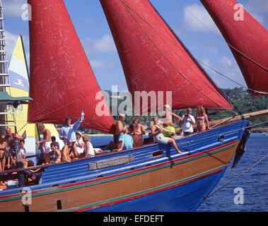 Jolly Roger la nave dei pirati cruise, Barbados, Piccole Antille, dei Caraibi Foto Stock