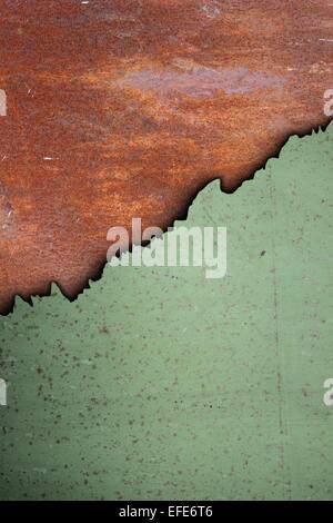 Combinato di rusty texture di vecchio incrinato le superfici di metallo Foto Stock