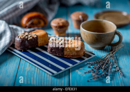 Dolci e tè Foto Stock