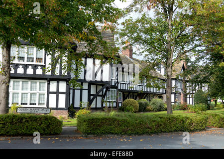 Lavoratori case, Port Sunlight, London, Wirral, Merseyside, Regno Unito Foto Stock