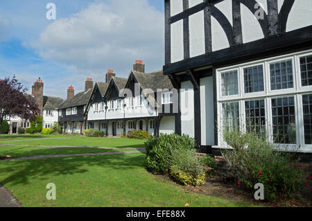 Lavoratori case, Port Sunlight, London, Wirral, Merseyside, Regno Unito Foto Stock