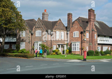 Lavoratori case, Port Sunlight, London, Wirral, Merseyside, Regno Unito Foto Stock