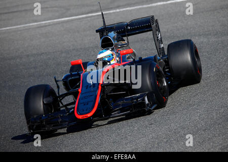 Motorsports: FIA Formula One World Championship 2015, test di Jerez, Fernando Alonso (ESP, McLaren Honda) Foto Stock