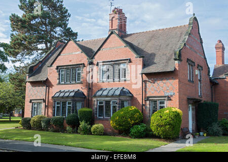 Lavoratori Case, Port Sunlight, London, Wirral, Merseyside, Regno Unito Foto Stock