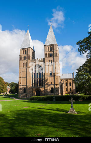 Southwell; Minster; chiesa; Nottinghamshire; l'Inghilterra, Regno Unito Foto Stock