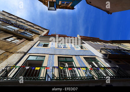 Tipica casa piastrellato in Lisbona Portogallo Foto Stock