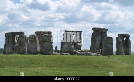 Vista di Stonehenge, Amesbury, Wiltshire, Inghilterra Foto Stock