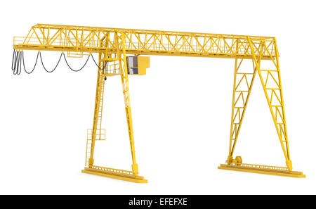 Giallo ponte del gantry crane, mezzo giro Foto Stock