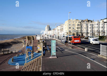 Hastings East Sussex UK - fronte mare di St Leonards Foto Stock