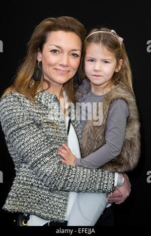 La Principessa olandese Aimee con sua figlia Magali frequentare il Jumping Amsterdam event in Rai, 01 gennaio 2015. Foto: Patrick van Katwijk/ point de vue fuori - nessun filo SERVICE - Foto Stock