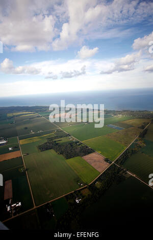 Terreni agricoli nei pressi del porto di speranza in Huron County, Michigan in Saginaw Bay spartiacque. Vista è che guarda verso il Lago Huron vicino al Foto Stock