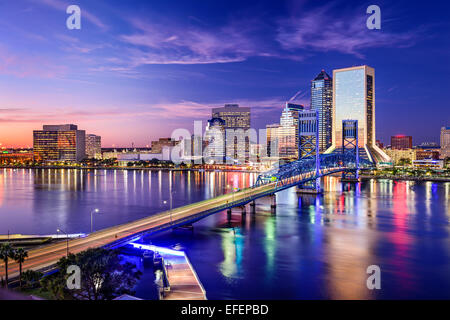 Jacksonville, Florida, Stati Uniti d'America downtown skyline della citta'. Foto Stock