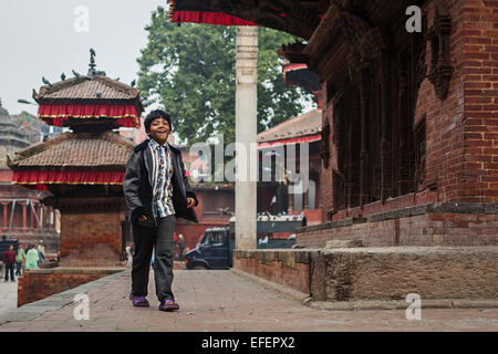 Capretto in Durbar Square, Kathmandu, Nepal Foto Stock