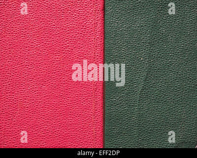 Rosso e verde texture in similpelle utili come uno sfondo Foto Stock