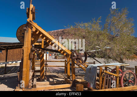 Strada principale replica CALICO GHOST città mineraria YERMO SAN BERNARDINO COUNTY CALIFORNIA USA Foto Stock