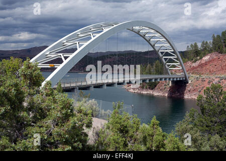 Flaming Gorge Bridge USA Utah Foto Stock