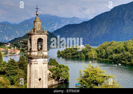 Il lago di Como, Sala Comacina, Lombardia, Italia Foto Stock