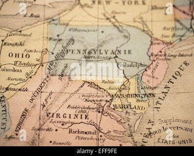 Atlas Classique pubblicato nel 1869 - antica mappa Foto Stock