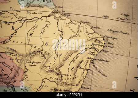 Atlas Classique pubblicato nel 1869 - antica mappa Foto Stock