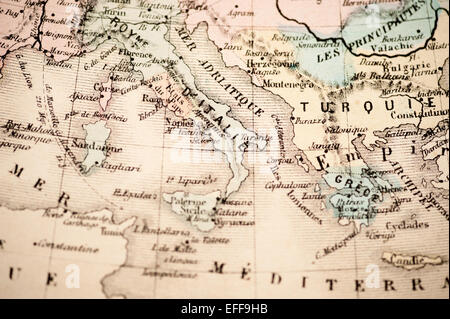 Atlas Classique pubblicato nel 1869 - antica mappa Foto Stock