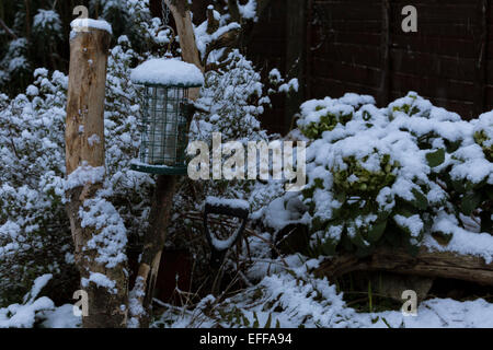 Norwood, Londra, Regno Unito. 3 febbraio 2015. Regno Unito: meteo neve nel sud est di Londra Credito: Cecilia Colussi/Alamy Live News Foto Stock